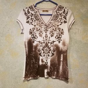 Blue Canyon Clothing Cotton Tee Shirt sz S EUC